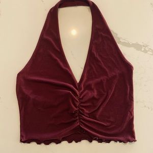 Red halter top